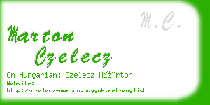 marton czelecz business card